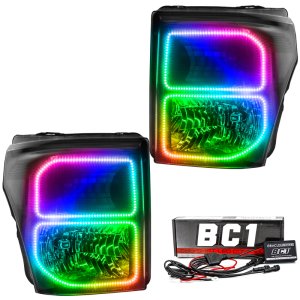 Ford F-350 Headlight Assemblies - ORACLE Lighting - ColorSHIFT w/ BC1 Controller - Black - `11-`16 Ford F-350 Headlight Assemblies - ORACLE Lighting - ColorSHIFT w/ BC1 Controller - Black - `11-`16